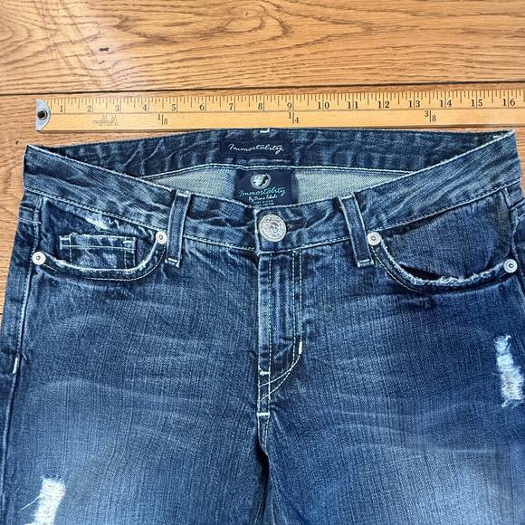 IMMORTALITY by Dianna Taleshi Boot Cut Low Rise Jeans SZ 29 Rock Bling Goddess - Picture 8 of 12
